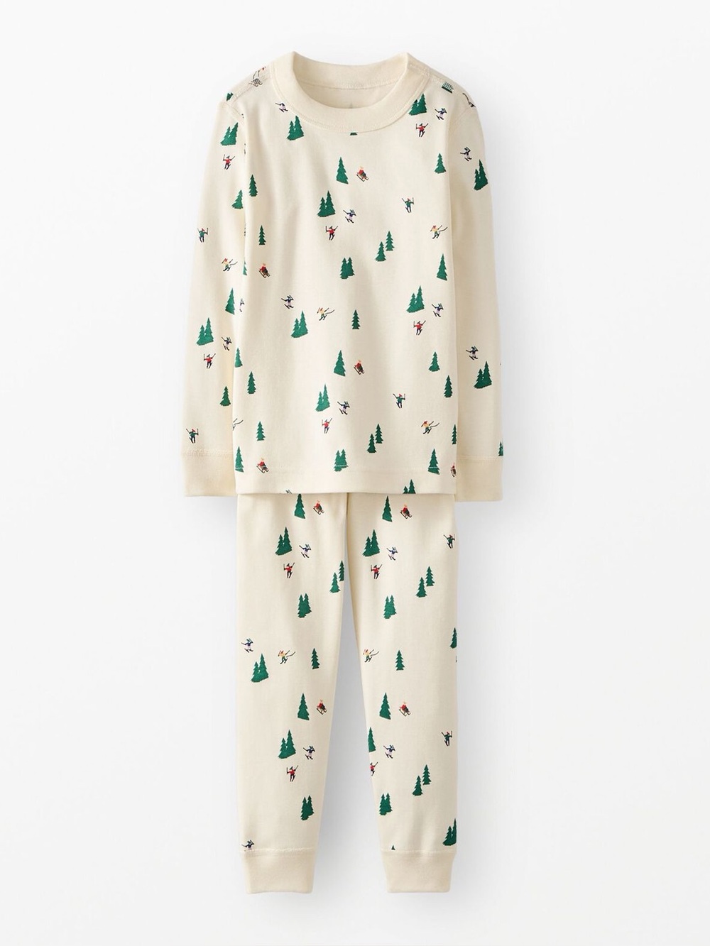 Hanna Andersson Glade Skiing Winter Christmas Holiday Pajamas Long Johns